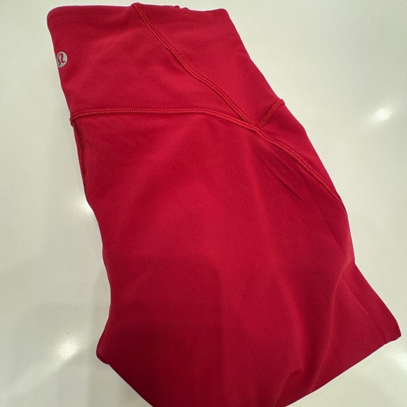 Lululemon Red Crop train times Leggings - Picture 7 of 12